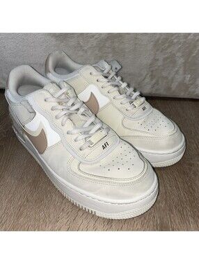 Nike Air Force 1 Shadow “Sail Hemp” Sneakers Beige/White/Brown Shoes Womens SLD
